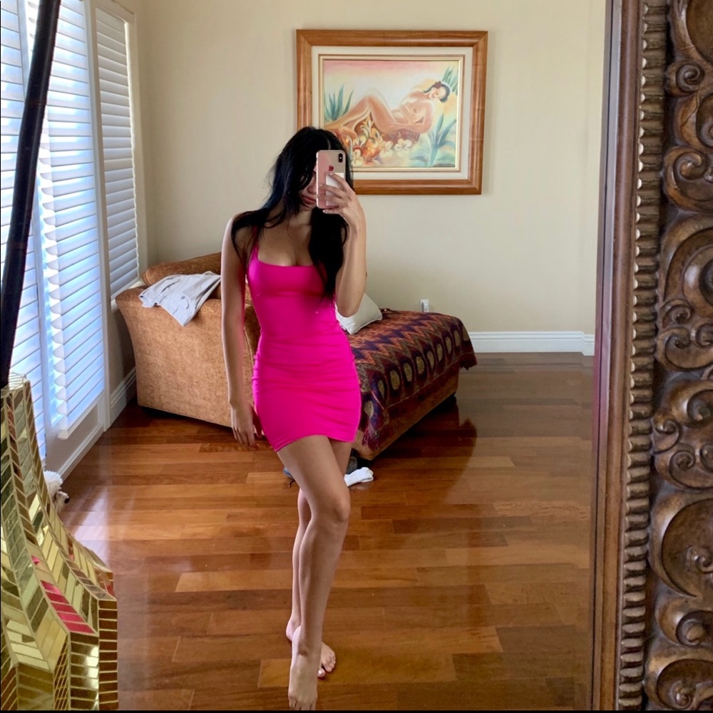 H:ours Hot Pink Mini Dress